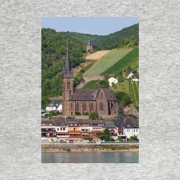 Old town, church, Lorchhausen, Rhineland-Palatinate, Germany, Rhine, Middle Rhine by Kruegerfoto